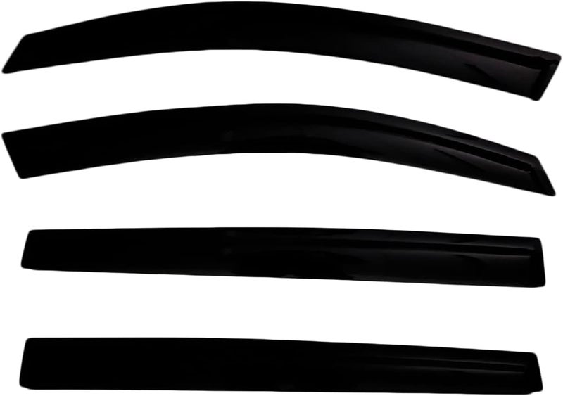 Optimal Co 2019-2026 Tape-On Side Window Visor Deflectors for Subaru Ascent Smoke Tinted Rain Guards Premium Onyx Limited 2020 2021 2022 2023 2024 2025 - Image 5